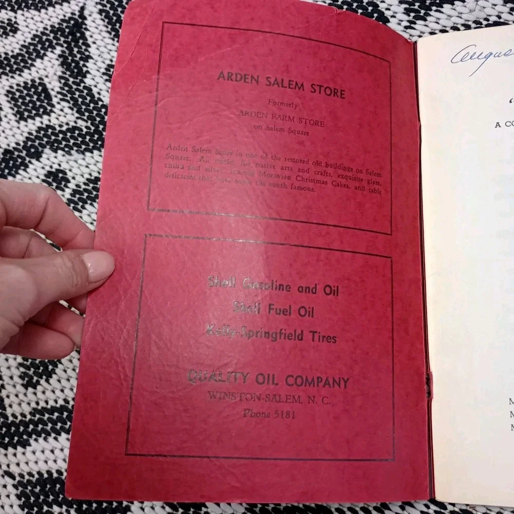 What's Cookin'? ‎ 1948  1st ED. Winston-Salem Woman's  Club Cookbook
